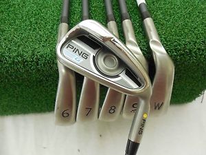 Ping G Yellow Dot 5-Pw Iron Set Cfs 65 Senior Flex Graphite Used Rh image 1