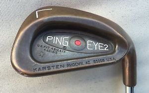 MENS PING EYE 2 + BeCU Beryllium Copper LOB WEDGE LW RED DOT- Plus image 1