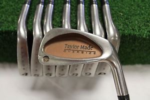 TaylorMade Burner Oversize Iron Set 3-PW Bubble Shaft R-80 Regular Graphite Used image 1