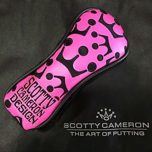 Scotty Cameron Limited PINK/BLACK Gallery TOUR Mini CROWNS Hybrid Headcover image 1