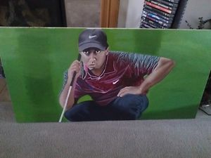 Tiger Woods CARNIVORA Masterpiece Painting 24X48 'NICE image 1
