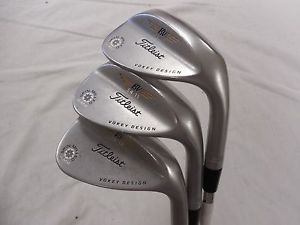 Used Titleist Vokey SM4 50.12/54.11/58.12* Wedge Set Titleist Wedge Flex Steel image 1