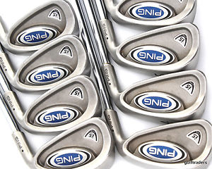 PING i5 BLACK DOT IRONS 3-PW STEEL TRUE TEMPER STIFF FLEX #D779 image 1