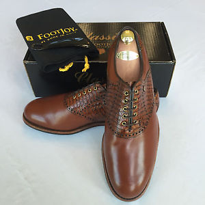 FootJoy Classics Dry Premiere Golf Shoes - 11.5 EE - Tan w/ Tan Lizard Saddle image 1