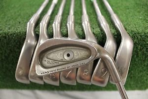 Used RH PING Eye 2 Black Dot Irons 3-PW PING Karsten ZZ Lite Stiff Flex Steel image 1