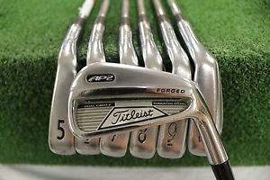 Used RH Titleist AP2 Forged 4-PW Iron Set Pure Stiff Flex Steel Shafts image 1