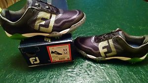 Footjoy BOA Freestyle 9.5 M men's Golf Shoes Black, White and Green New image 1