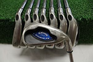 Used Callaway Steelhead X-16 3-PW Iron Set Callaway Uniflex Steel Shafts image 1