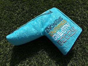 Scotty Cameron Head Cover - 2016 Encinitas Peace Man Surfer Tiffany Blue Suede image 1