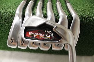 Used RH Callaway Diablo Forged (4-PW) Iron Set/ Graphite- Grafalloy Regular Flex image 1
