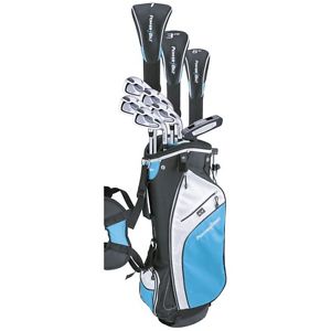 LADIES LEFT POWERBILT GRAPHITE COMPLETE GOLF CLUB SET BAG+HYBRID+IRONS+PUTTER image 1