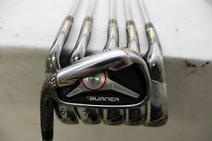 Used LH TaylorMade Burner (5-PW) Iron Set/ Steel- Burner Regular Flex image 1