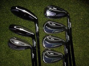 AWESOME LADIES ADAMS GOLF CLUBS IDEA IRON AND HYBRID SET 5-SW WOMEN'S FLEX SHAFT image 1