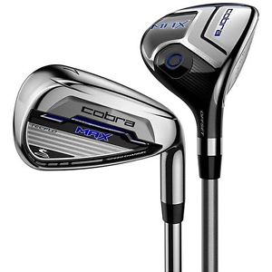 Cobra Max Combo 4H, 5H, 6H, 7-Pw, Aw Iron Set Stiff Graphite/Steel Men Rh Mint image 1