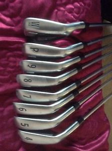 titleist ap1 714 irons 4- gap wedge 8 irons,regular xp95 shafts image 1