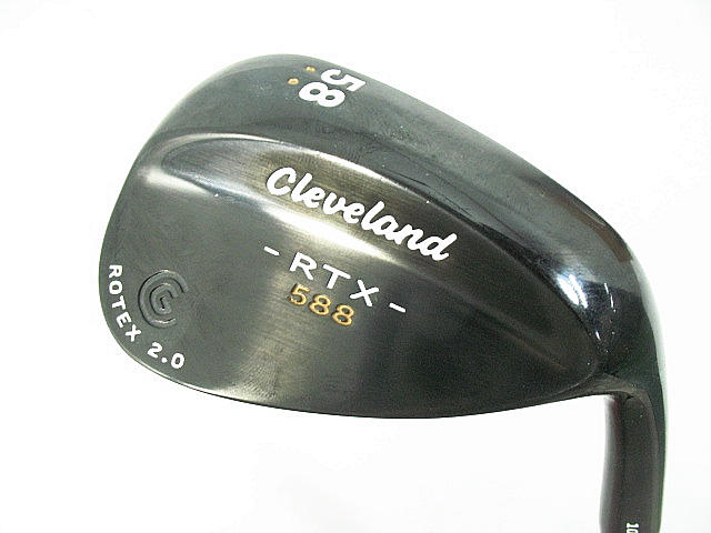 Used[B+] Golf Cleveland 588 RTX 2.0 black satin 58.10 Wedge Stiff SW Men T8I image 1