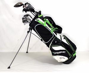 Men's RH Taylormade Golf Set W/ RBZ Irons 4-S, Burner, R11, Adams, Ghost &amp; Bag image 1