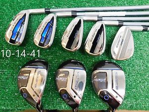 Cobra Max Combo Irons 4, 5, 6 Hybrids &amp; 7-P G White Tie Lite Senior Graphite New image 1