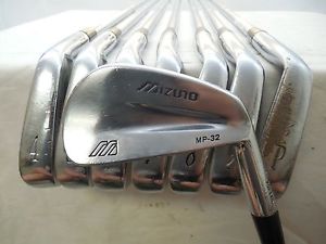 Used Mizuno MP-32 Forged 3-PW Iron Set Dynamic Gold S300 Stiff Flex Steel Shafts image 1