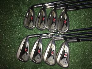 Callaway X-Hot 4-PW   AW Golf Club Iron Set Uniflex Steel Shafts - GOOD image 1