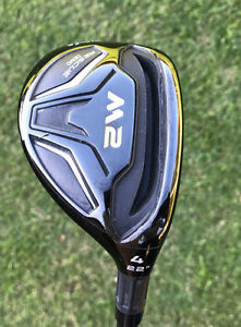 Used RH TaylorMade M2 Hybrid #4, REAX 65 Regular Flex 22* Rescue Golf Club image 1