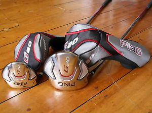 LEFT HAND PING G20 10.5° DRIVER + 15° 3 WOOD SET – EXCELLENT CONDITION + H/Cs image 1