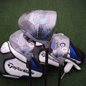 TaylorMade Golf SLDR-S 3pc SET Driver+3hl+5hl Fairway Woods Graphite Stiff - NEW image 1