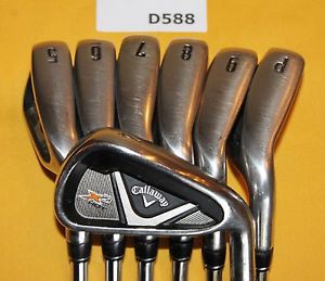 Callaway X2 Hot 4-PW Iron Set Speed Step 85 Stiff Steel Golf 7 Club Set D588 image 1