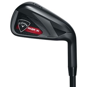Left Handed Callaway Golf Razr X Black 4-Pw, Aw Iron Set Uniflex Steel Value image 1