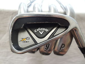 Used Rh Callaway X2 Hot 6-PW Iron Set Steelfiber i80 Regular Flex Graphite image 1