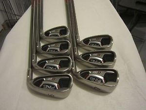 Ping G20 Iron Set G-20 - 6-PW, UW, SW - Regular Graphite - White Dot +1.5" Long image 1