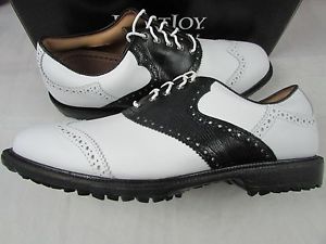Footjoy Myjoys Icon Golf Shoes Professional Shield Tip Spikeless White Black 8.5 image 1