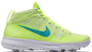 Nike Ladies Flyknit Chukka Golf Shoes Volt/Jade 7 Medium image 1
