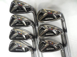 Taylormade M2 irons 4-PW Stiff Steel REAX 88 High Launch M 2 Iron set RH USED image 1