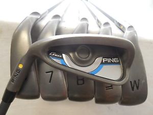 Ping Gmax Yellow Dot 5-Pw Iron Set Cfs 65 Senior Flex Graphite Used Lh image 1