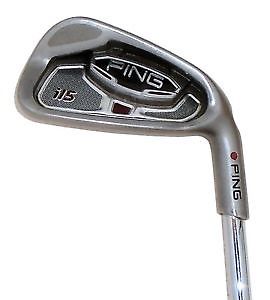 Ping i15 Irons / 4-PW (7 Irons) / Red Dot / AWT Stiff Steel image 1