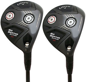 CALLAWAY Big Bertha Alpha 816 Wood Set 14° &amp; 18° Aldila Rouge 70 Stiff Shafts image 1