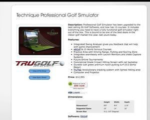 TruGolf Technique Professional Golf Simulator image 1
