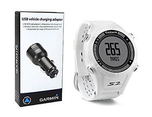 Garmin Approach S2 Golf GPS Watch (white) with USB car charge adapter New image 1