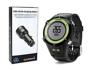 Garmin Approach S2 Golf GPS Watch (green) with USB Car Charge Adapter New image 1
