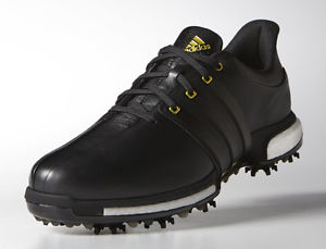 Adidas Tour360 Boost Golf Shoes Black/Black/Gold Metallic 8 Medium -golf shoe image 1