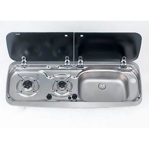 Smev Right Handed Narrow Combination 2 Burner Caravan Hob image 1
