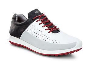 NEW MENS ECCO BIOM HYBRID 2 GOLF SHOES 11-11.5/EUR 45 AUTHENTIC $195 WHITE/BLACK image 1
