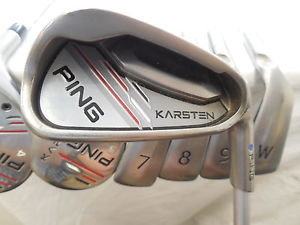 Used Rh Ping Karsten Blue Dot 4h-PW Hybrid Iron Set Seniors Flex Graphite image 1