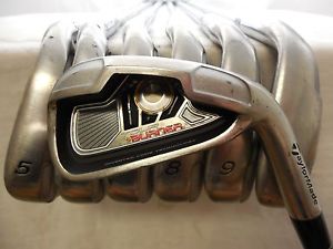 Used Rh Taylormade Tour Preferred 4-PW Iron Set Dynamic Gold Stiff Flex Steel image 1