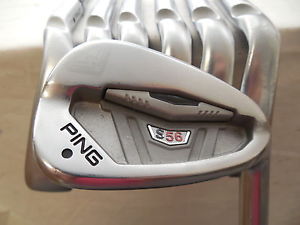 Used Ping i20/S56 Mixed 4-PW Iron Set Dynamic Gold S300 Stiff Flex Steel Shafts image 1