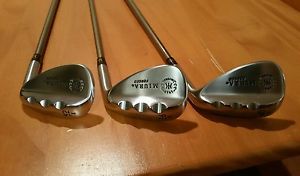 Miura wedge (s) 1957 k grind. 52, 56, 60 full set w/ Recoil UST shafts. image 1