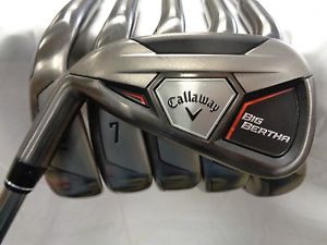 Left Handed Callaway Big Bertha 5-PW Iron Set Recoil 460 F3 Regular Flex Used LH image 1