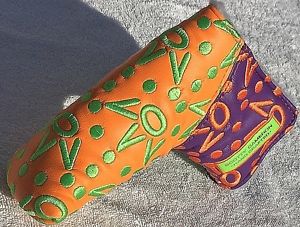 SCOTTY CAMERON Lime/Orange PATCHWORK Tour Mini Crown Wallpaper Headcover *RARE* image 1