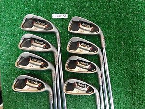 PING G20 Irons 3-W CFS Regular Steel Red Dot .75* Flat Excellent image 1